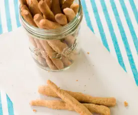 Gressinos de chocolate e laranja