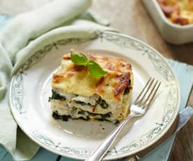 Lasagne al nasello e spinaci