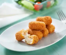 Hamkroketten met snelle bechamelsaus