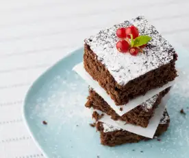 Brownie de chocolate e cenoura