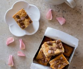 Tranche aux pépites de chocolat et beurre de cacahuète