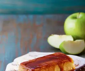 Flan de manzana