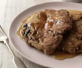 Walnut and Blueberry Bran Pancakes