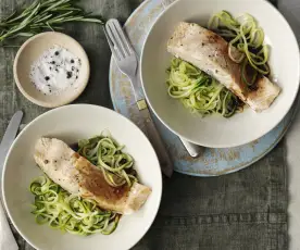 Balsamic Salmon and Courgette Noodles