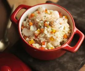 虾仁时蔬糙米饭