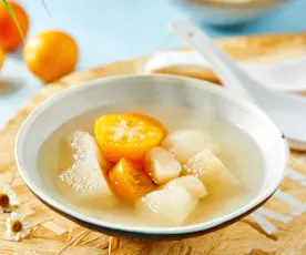 荸荠雪梨金桔糖水