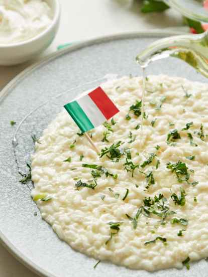 马斯卡彭奶酪马蹄烩饭