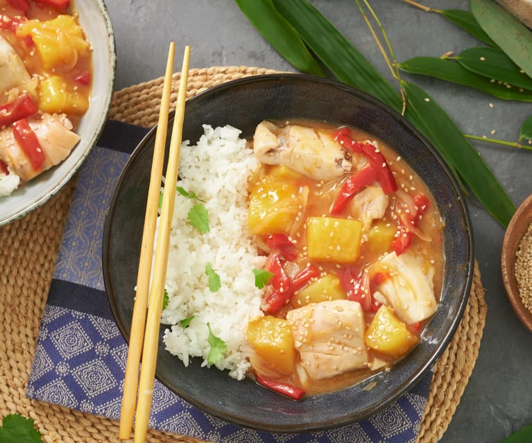 Pescado agridulce con arroz (Cocción de arroz) - China