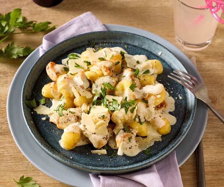 Gnocchi mit Chicken-Alfredo-Sauce