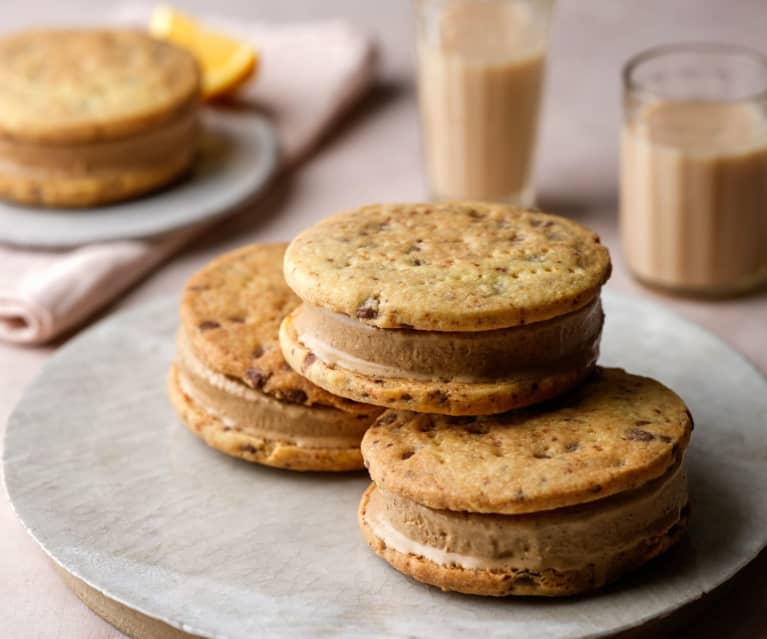 Orange Shortbread and Chai Ice Cream Sandwiches