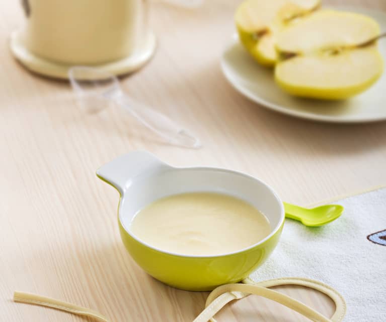 Papilla de cereales sin gluten y manzana