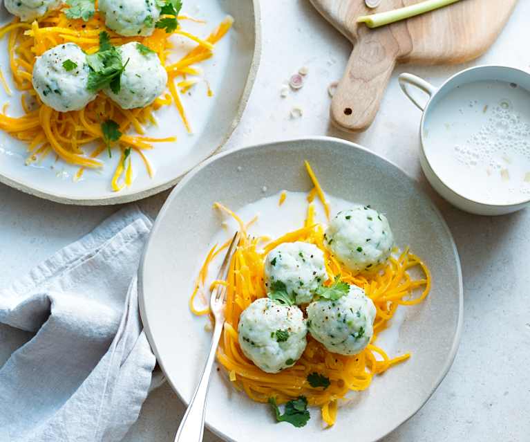 Boulettes de cabillaud et butternut Boulettes de cabillaud et butternut