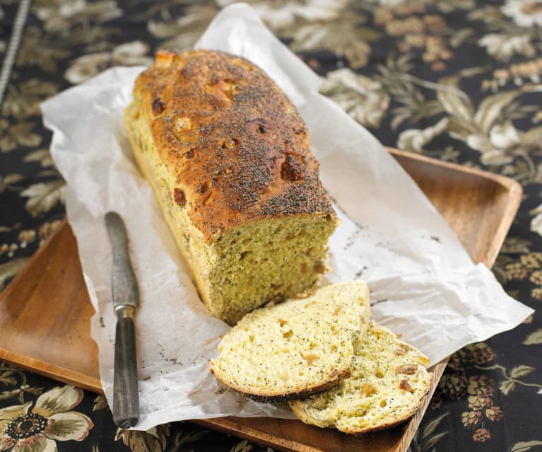 Pão de sementes de papoila, laranja e figos