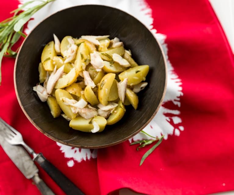 Salada de batatinhas e truta