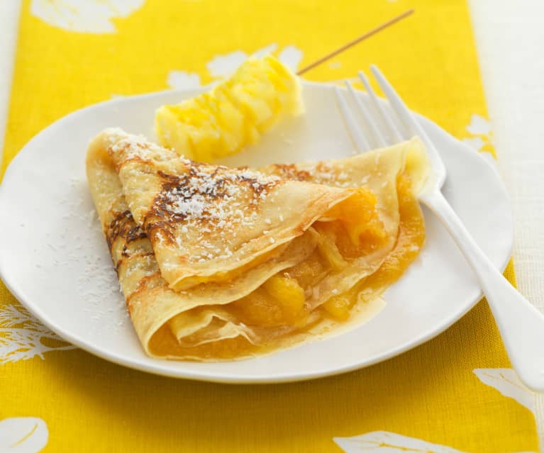 Crêpes de piña colada