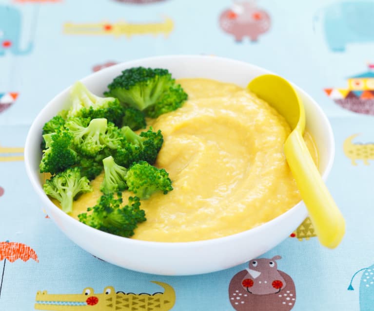 Purée de maïs et bouquets de brocoli - à partir de 12 mois