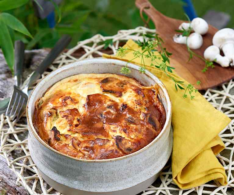 Clafoutis poulet-champignon Clafoutis poulet-champignon