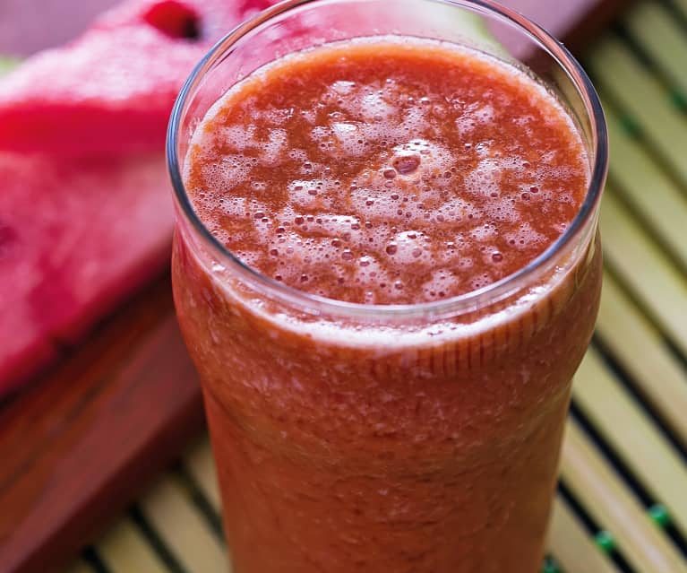 Suco de melancia e maracujá