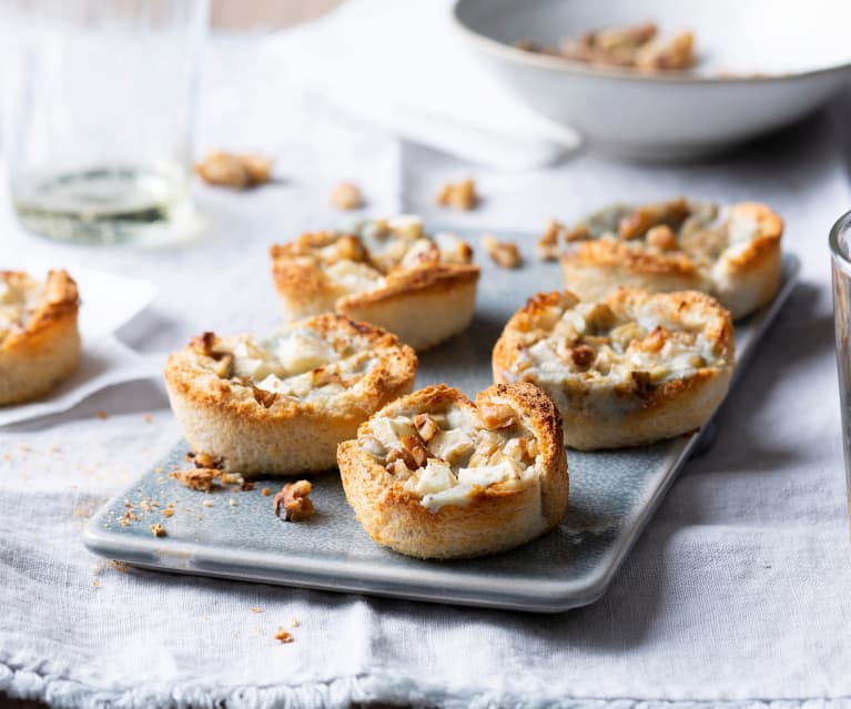 Tartaletas de manzana y gorgonzola