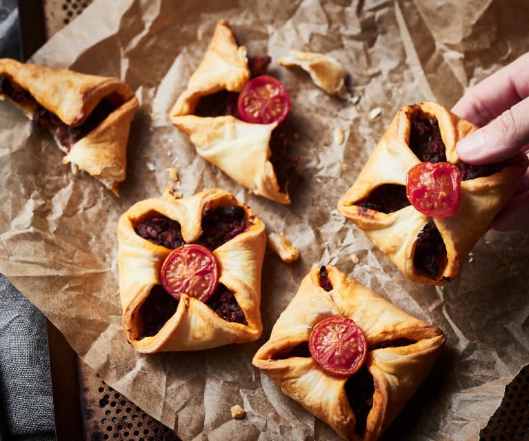 Paniers feuilletés olive-parmesan