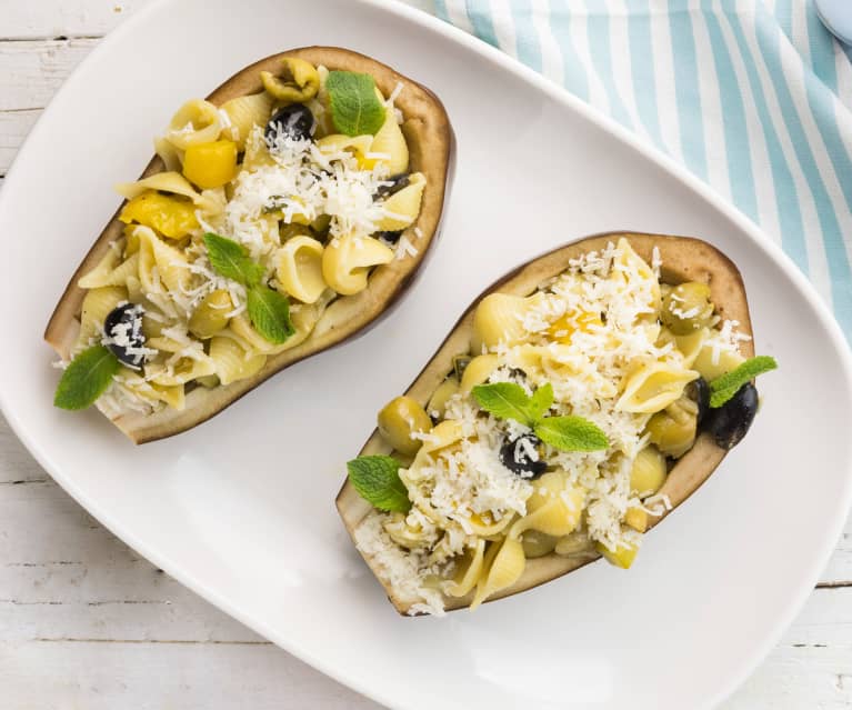 Conchiglie alle melanzane, acciughe e menta