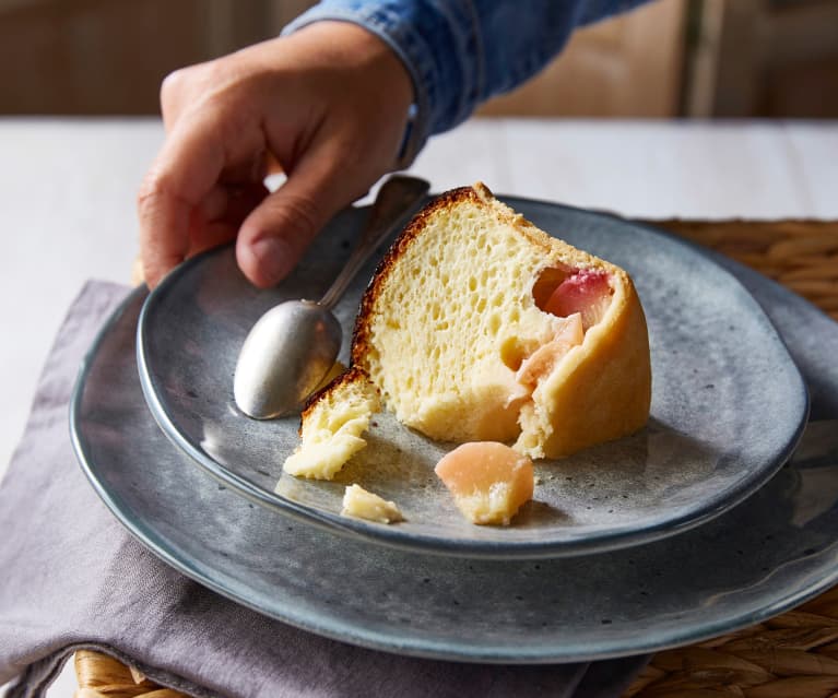 Tourteau fromager aux pêches