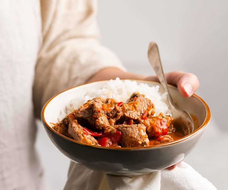 Bœuf épicé aux poivrons rouges Bœuf épicé aux poivrons rouges