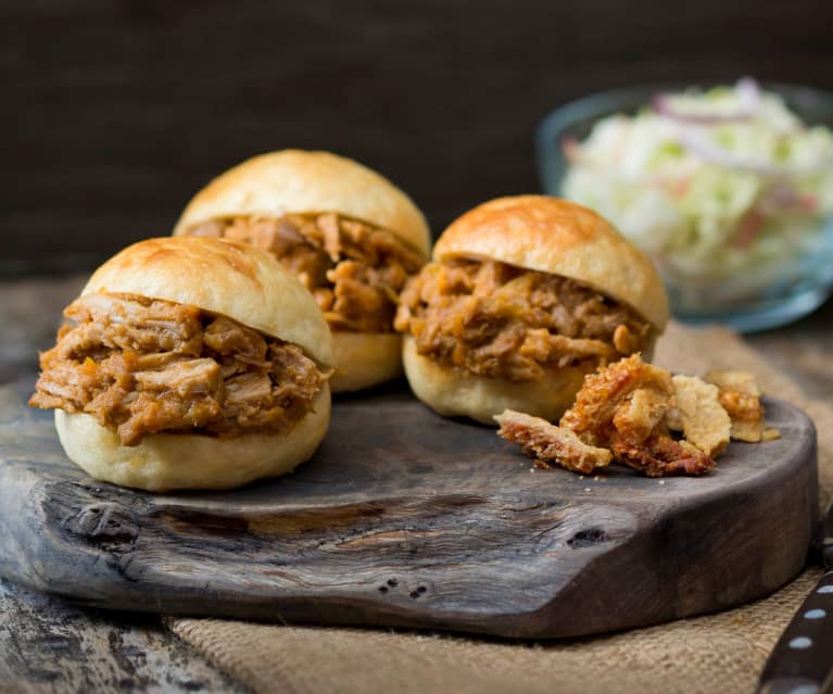 Pulled Pork con panini al vapore