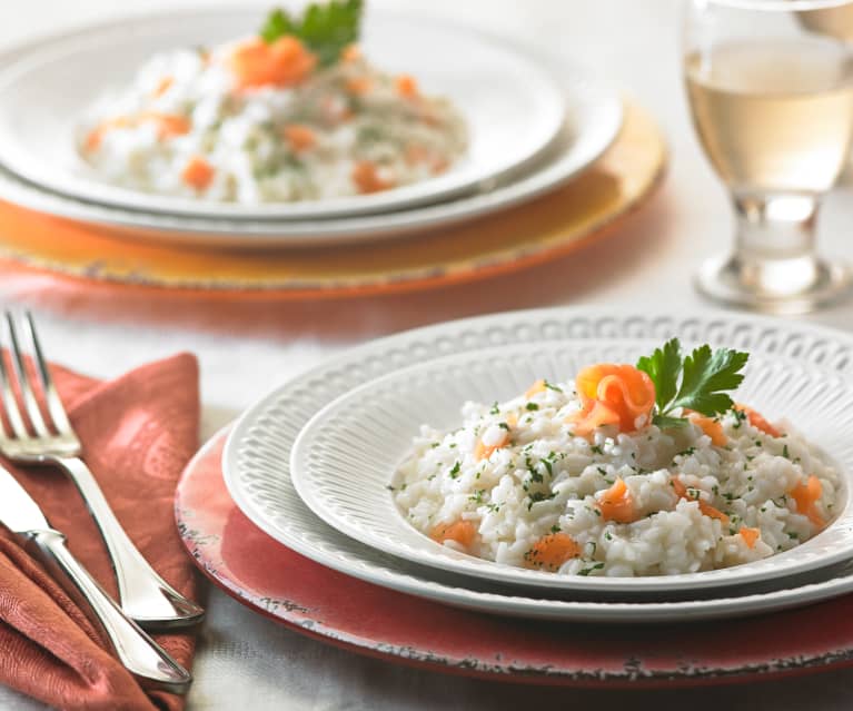 Risotto al salmone affumicato