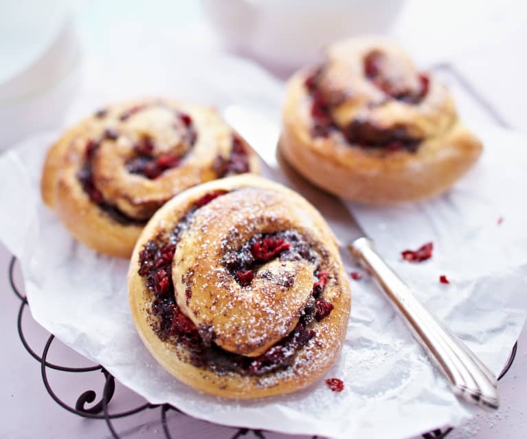 Cranberry-Mohn-Schnecken