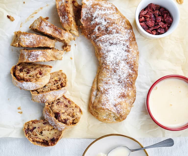 Strudel de cranberries e marmelo