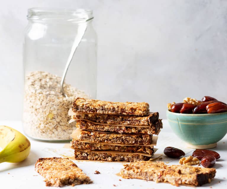 Barritas energéticas de avena y plátano