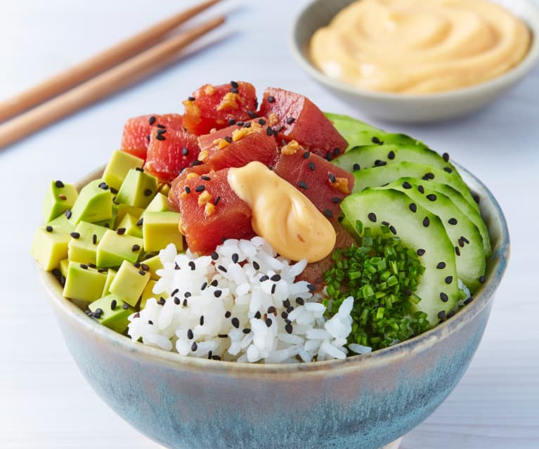 Poke bowl de atún spicy