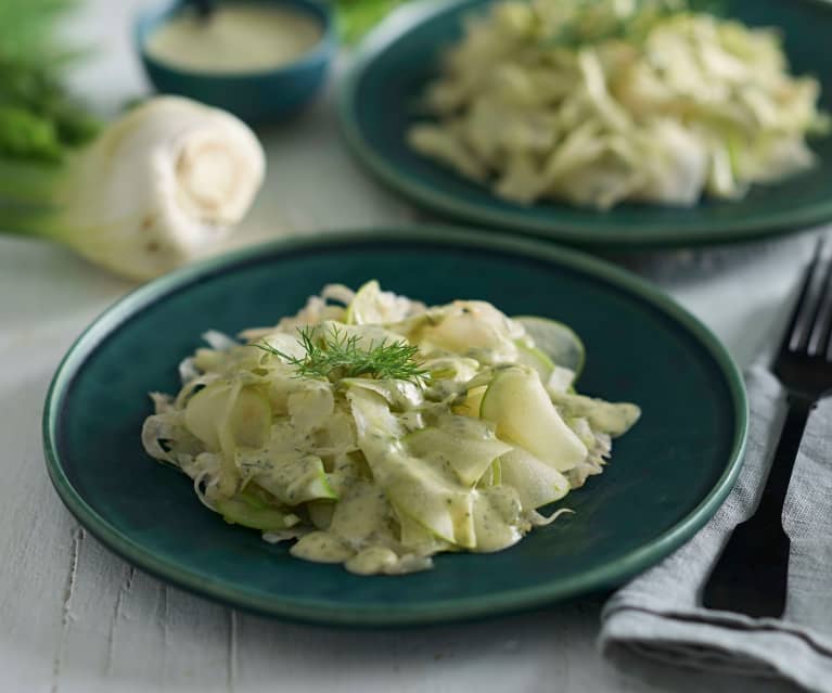 Fennel, celery and green apple salad (Thermomix® Cutter)