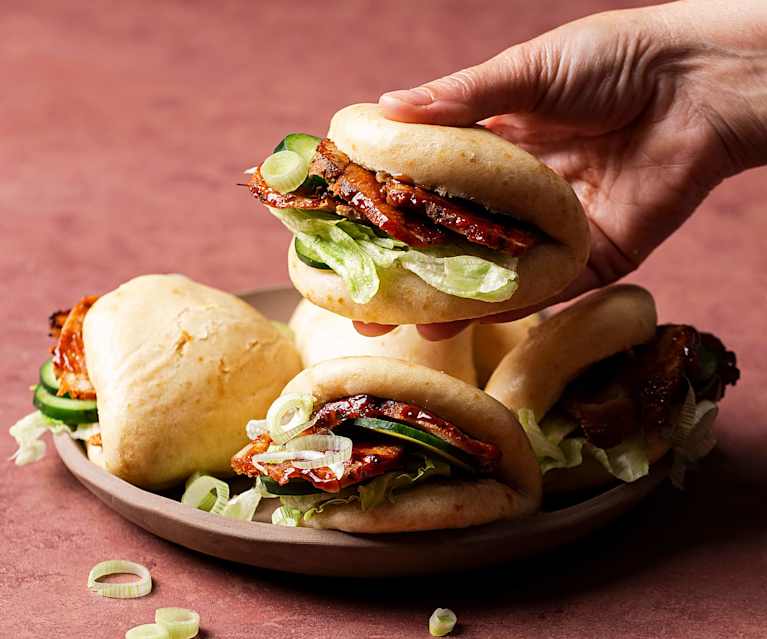 Pains Bao au porc à la sauce BBQ Pains Bao au porc à la sauce BBQ