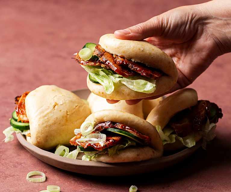 Pains Bao au porc à la sauce BBQ Pains Bao au porc à la sauce BBQ