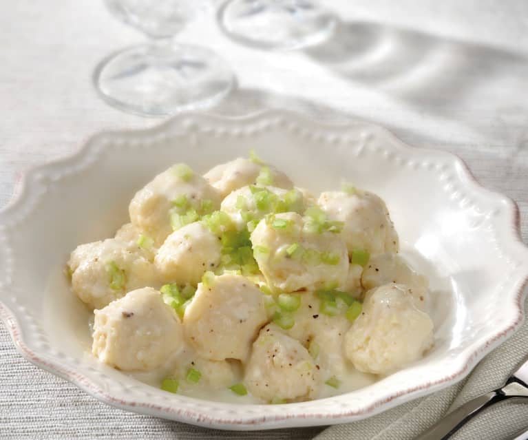 Gnocchi di sedano rapa con Castelmagno