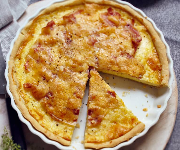 Vier-Käse-Quiche mit Bacon