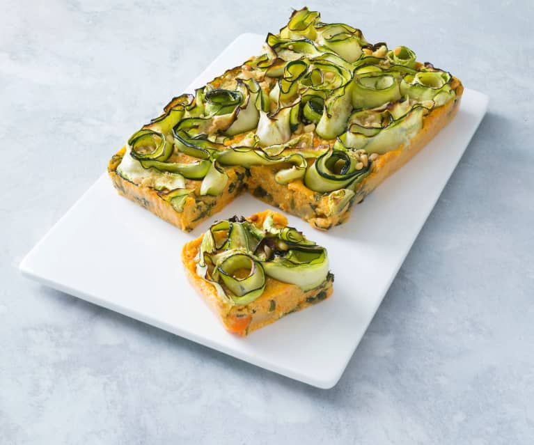 Polenta zucchini slice