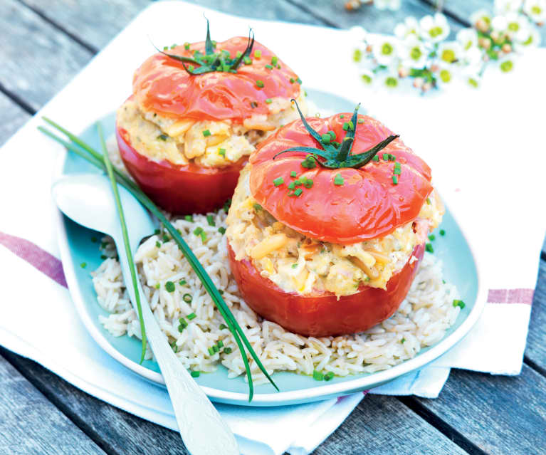 Tomates farcies au chèvre