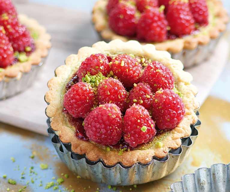 Tartelettes pistache-framboise Tartelettes pistache-framboise