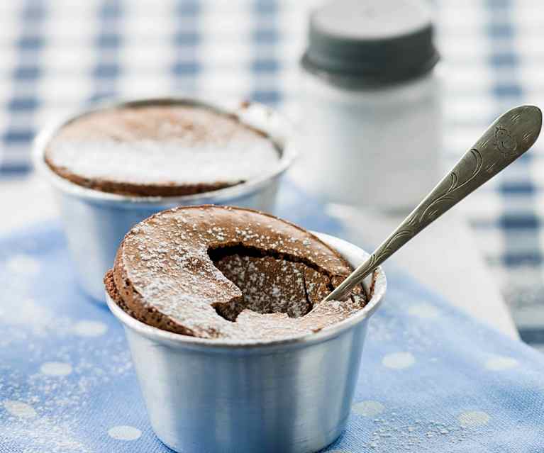 Soufflés de chocolate e laranja Soufflés de chocolate e laranja