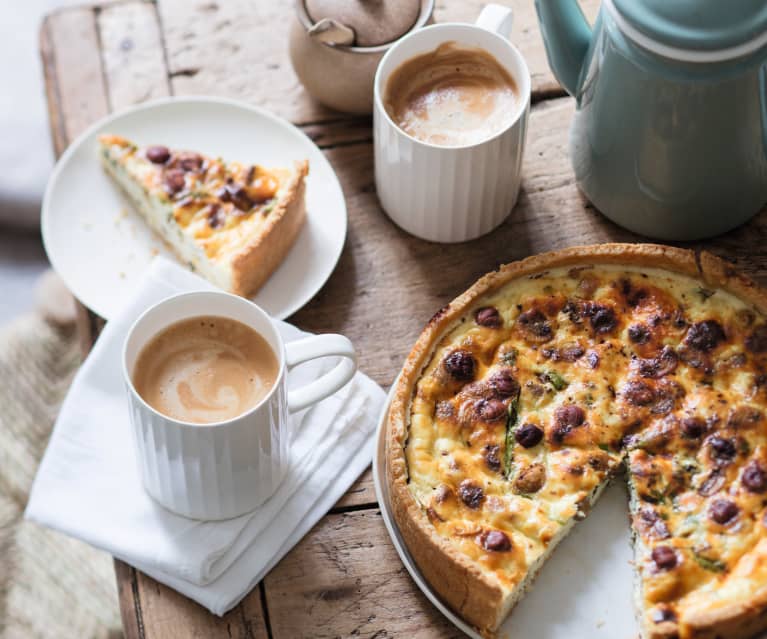 Quiche à la ricotta et aux champignons