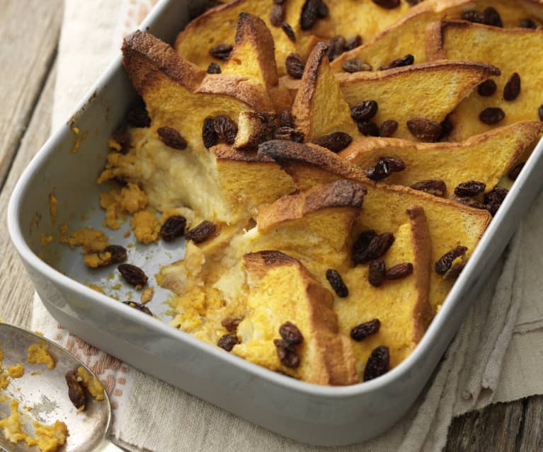 Pudding alla zucca e pan brioche