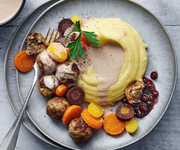 Boulettes sur purée Parmentier