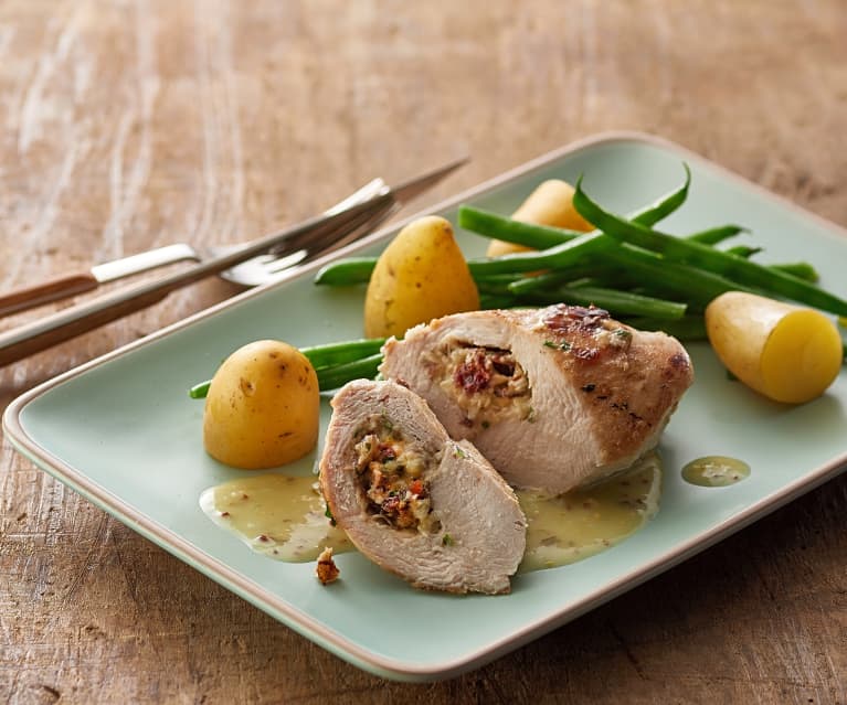 Gefüllte Pouletbrüstchen mit Cranberry-Pesto