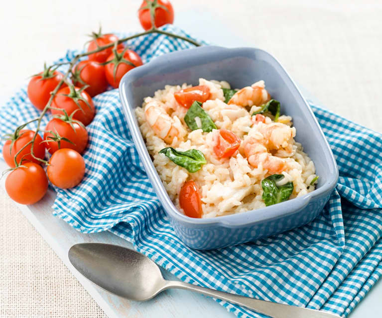 Arroz de peixe com espinafres e limão