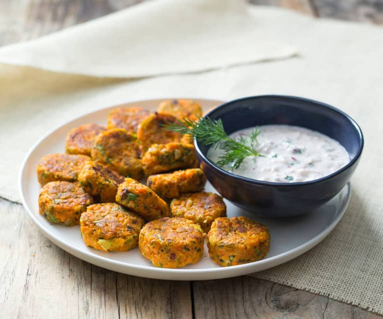 Mediterranean carrot fritters