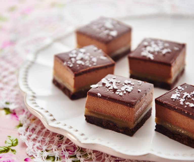 Chocolate salted caramel petit fours