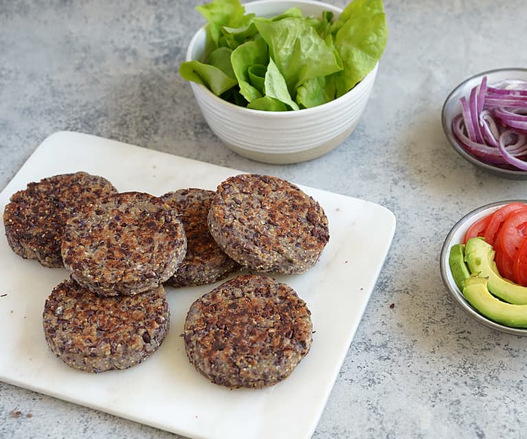 Hamburguesa de porotos azuki